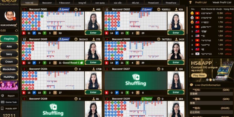 Kho game casino Kubet vô cùng phong phú