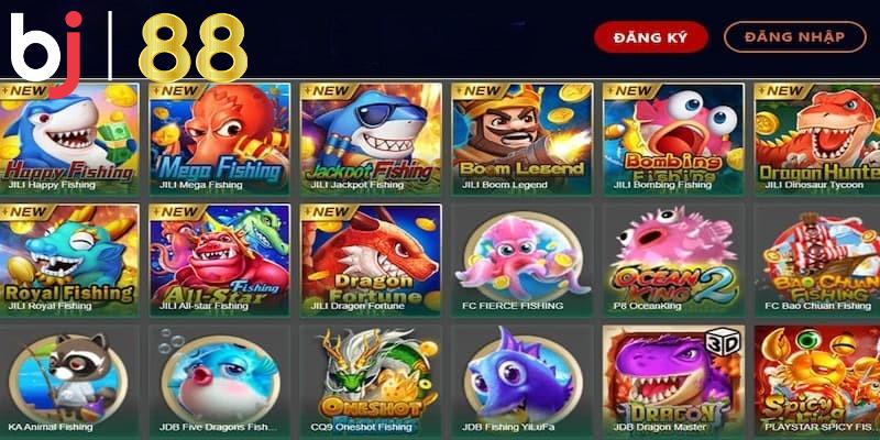 Danh mục game cá cược do BJ 88 cung cấp